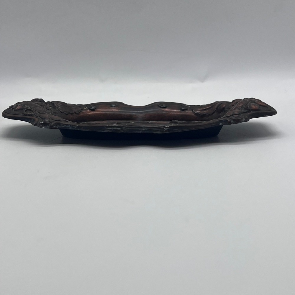 Vintage Vanity Tray Trinket Dish Metal Ornate Art Nouveau Made in Japan - Picture 4 of 14